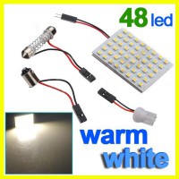 Car Interior 48 SMD LED Bulb Lamp Light Panel White New 5pcs/lot