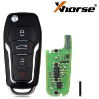 XHORSE XEFO01EN Super Remote Key Ford Style Flip 4 Buttons Built-in Super Chip English Version 10pcs/lot