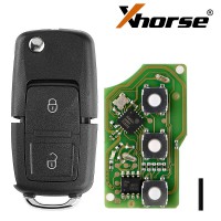 [EU Spedizione]XHORSE XKB508EN Wire Remote Key B5 Style 2 Buttons work with MINI Key Tool/VVDI2 5pezzi/lot