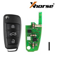 XHORSE Audi A6L Q7 Type Universal Remote Key 3 Buttons For VVDI2 Mini Remote Programmer 10pcs/lot