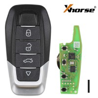 5pcs/lot Xhorse XKFEF6EN Universal Remote Key FA.LL Type Wired Folding Key 4 Buttons Bright Black