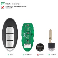 AUTEL IKEYNS003AL Nissan, 3 Buttons Smart Universal Key