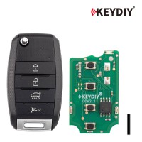 KEYDIY KD B19-4 Universal Flip Remote Key 3+1 Buttons for KIA Type