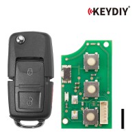 KEYDIY KD B01-2+1 Universal Flip Remote Key 2+1 Buttons for Volkswagen Type 5pcs/Lot