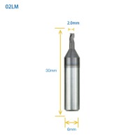 GODIAG 02LM 2MM End Milling Cutter φ2.0x3.0xD6x30x3F For SILCA Futura Pro, Futura Pro Engraving, Futura Pro Automotive 5pcs/Lot
