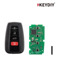 KEYDIY KD TB36-4 for Toyota for Lexus Universal Smart Remote Key 3+1 Buttons With 8A Transponder 5pcs/Lot