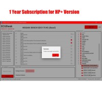 1 Year Software Subscription for ECUDesk HP+ Version