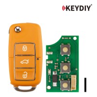 KEYDIY KD B01-3 Luxury (Yellow) Universal Flip Remote Key 3 Buttons 5pezzi/Lot