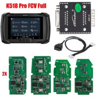 Lonsdor K518 PRO FCV Full Version Key Programmer with ADP15 Adapter + FP30 Pin Cable + LT20 / FT02 PH0440B Smart Key PCBs