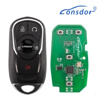 LONSDOR BU30-02 Remote Key 5 Buttons Supports ID46 ID49 ID4A 315MHz 433.92MHz for Buick