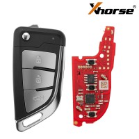 XHORSE XKKF26EN Knife II Style Flip Key 3 Buttons Second Generation Universal Wired Remote Key 5Pezzi/Lot