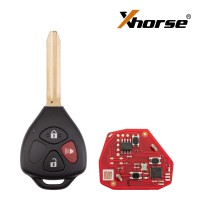 XHORSE XKTO24EN for Toyota Models Right 3 Buttons Triangle Second Generation Wired Remote