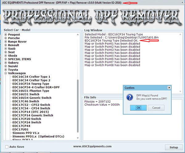 Professional DPF/EGR Remover Software Display-01