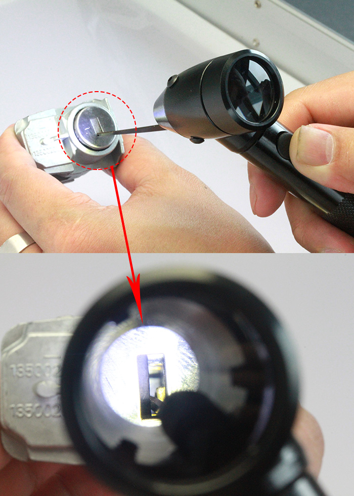 Car Lock Cylinder Magnifier