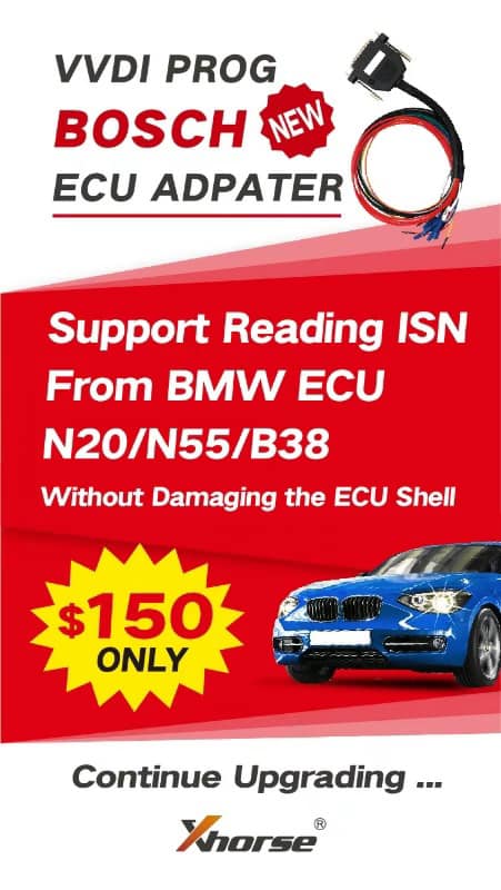 VVDI Prog Bosch Adattatore ECU può leggere BMW ECU N20 N55 B38 senza danneggiare il guscio della ECU BOSH ECU ADAPTER