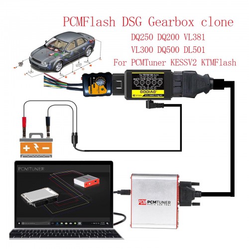 PCMtuner ECU Programmatore +Godiag GT107 DSG Gearbox Data Read/Write Adapter for DQ250, DQ200, VL381, VL300, DQ500, DL501