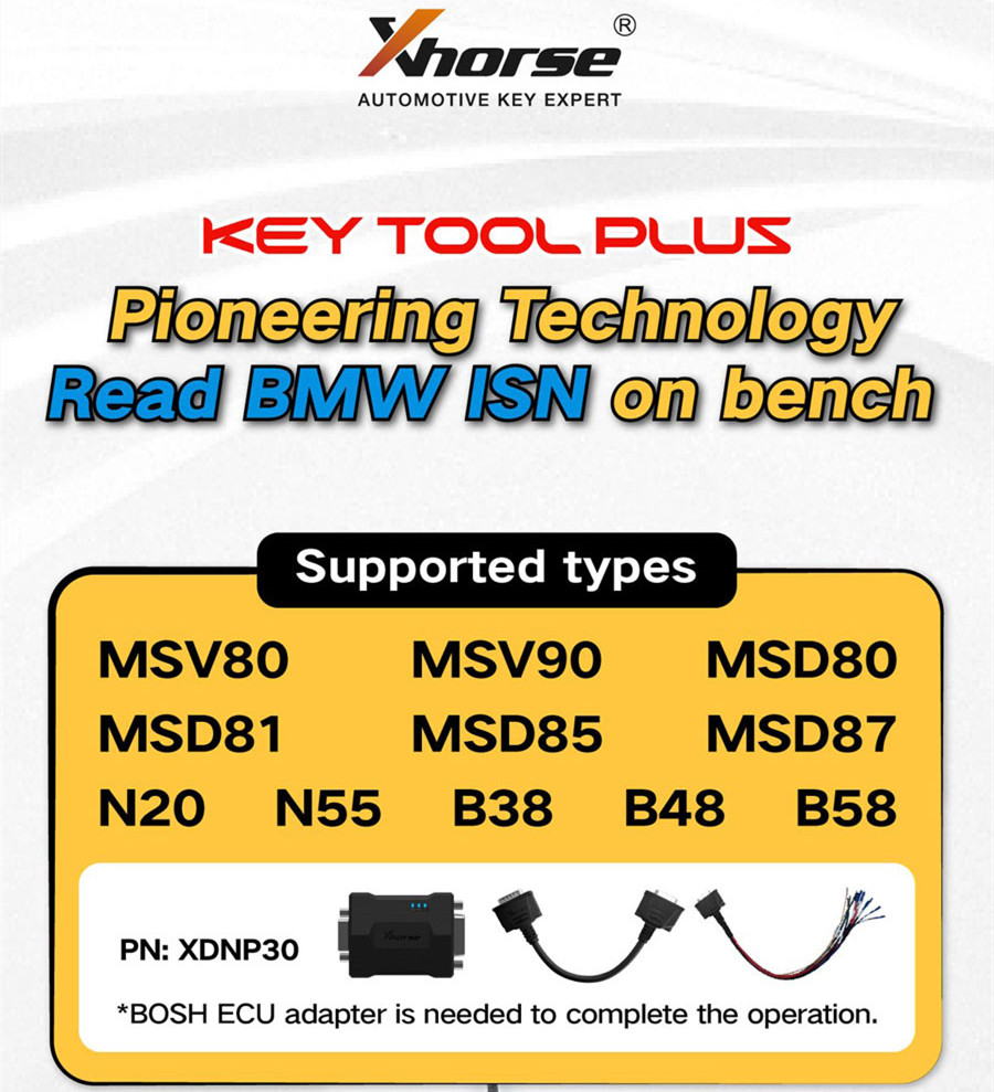 Xhorse VVDI Key Tool Plus Pad and MINI Prog Reading BMW ISN Bosch ECU License