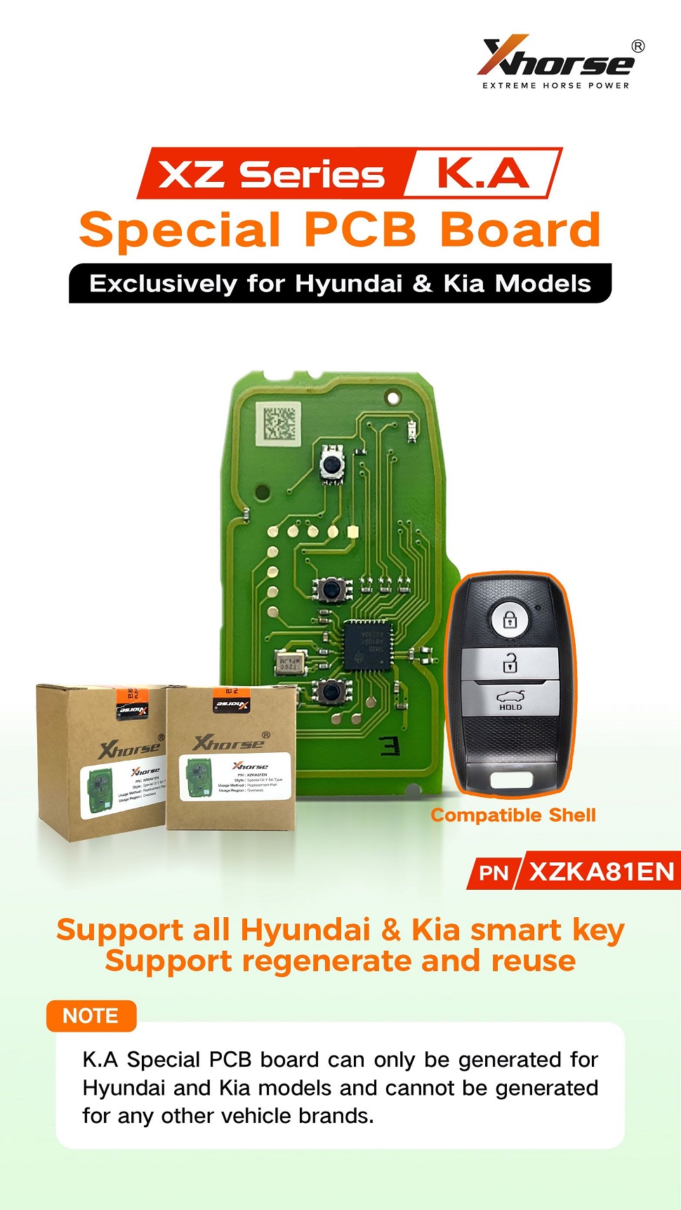 XHORSE XZKA81EN Special PCB Board Exclusively for Hyundai & Kia Models 5pcs/lot