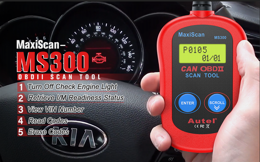 Autel MS300 Universal OBD2 Scanner Car Code Reader-autoobd2