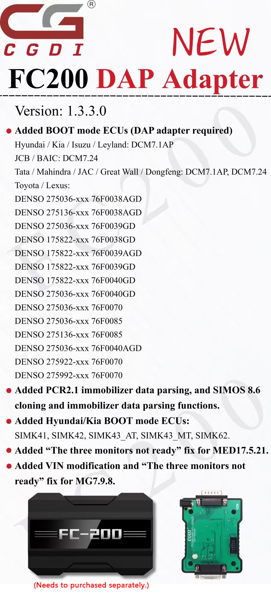 CGDI FC200 DAP Adapter-autoobd2