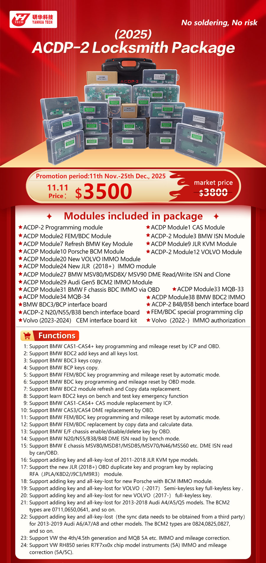 YANHUA ACDP2 IMMO Locksmith Package-AutoOBD2