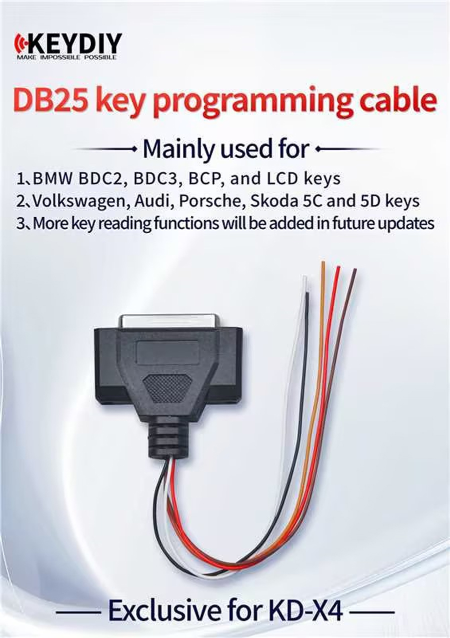KEYDIY DB25 Key Programming Cable Exclusive for KD-X4