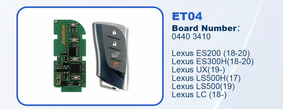 EoneBoss ET-04 Lexus Universal Smart Remote Key PCB Special for Lexus 