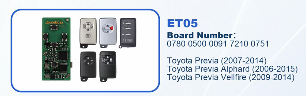 EoneBoss ET-05 Toyota Lexus Universal Smart Remote Key PCB-autoobd2-1