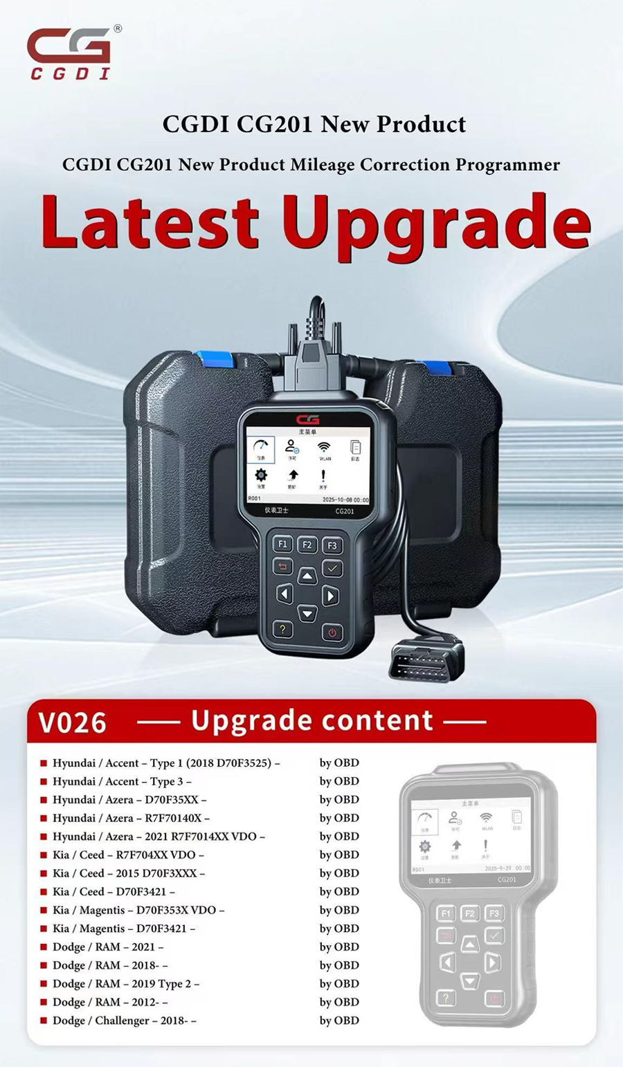 CGDI CG201 Mileage Correction Programmer For Hyundai For Kia For Dodge
