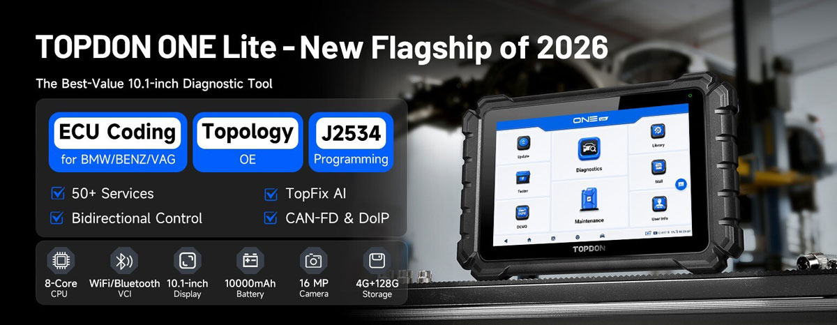 2026 TOPDON ONE Lite Bidirectional Diagnostic Scanner with J2534 VCI-autoobd2