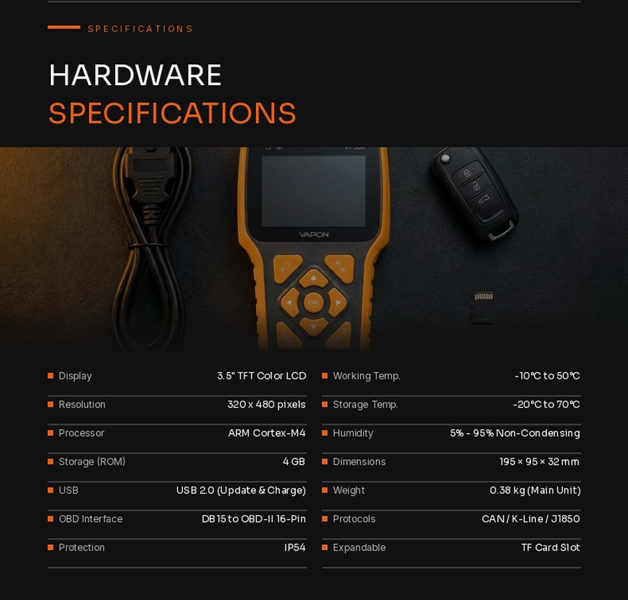 VAPON VP360 Strumento Professionale per Correzione Odometro-autoobd2