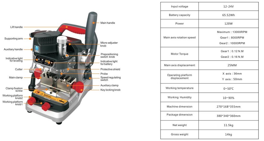 Xhorse Dolphin XP007 Specifications