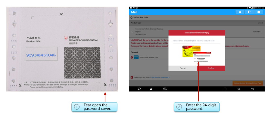 LAUNCH E-PIN CARD [Truck&Bus Add-On] 1 Year for Truck & Bus-AutoOBD2.it