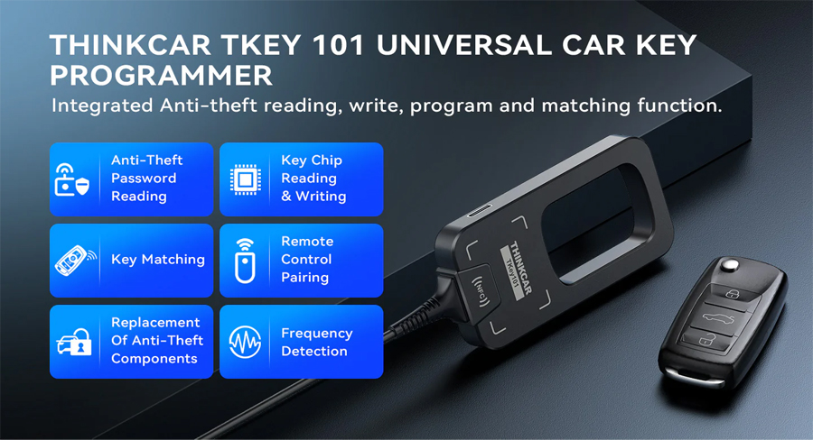 THINKCAR TKEY101 - Universal Car Key Programmer with 6 Remote Keys-autoobd2-1