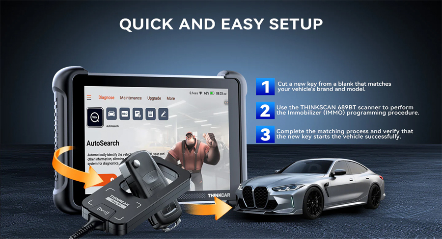 THINKCAR TKEY101 - Universal Car Key Programmer with 6 Remote Keys-autoobd2-5