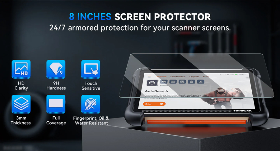 THINKCAR 8 Inches Tempered Glass Screen Protector-autoobd2-2