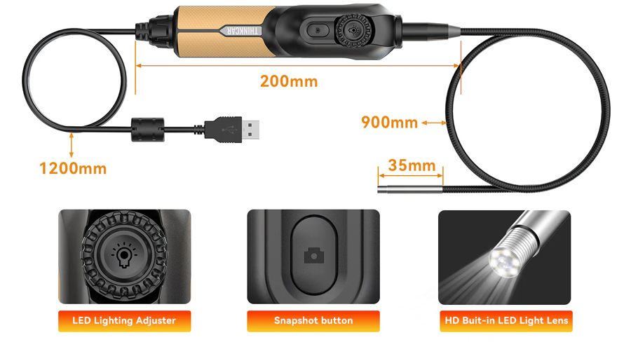 THINKCAR Endoscope TES102 5.5mm IP67-autoobd2-15