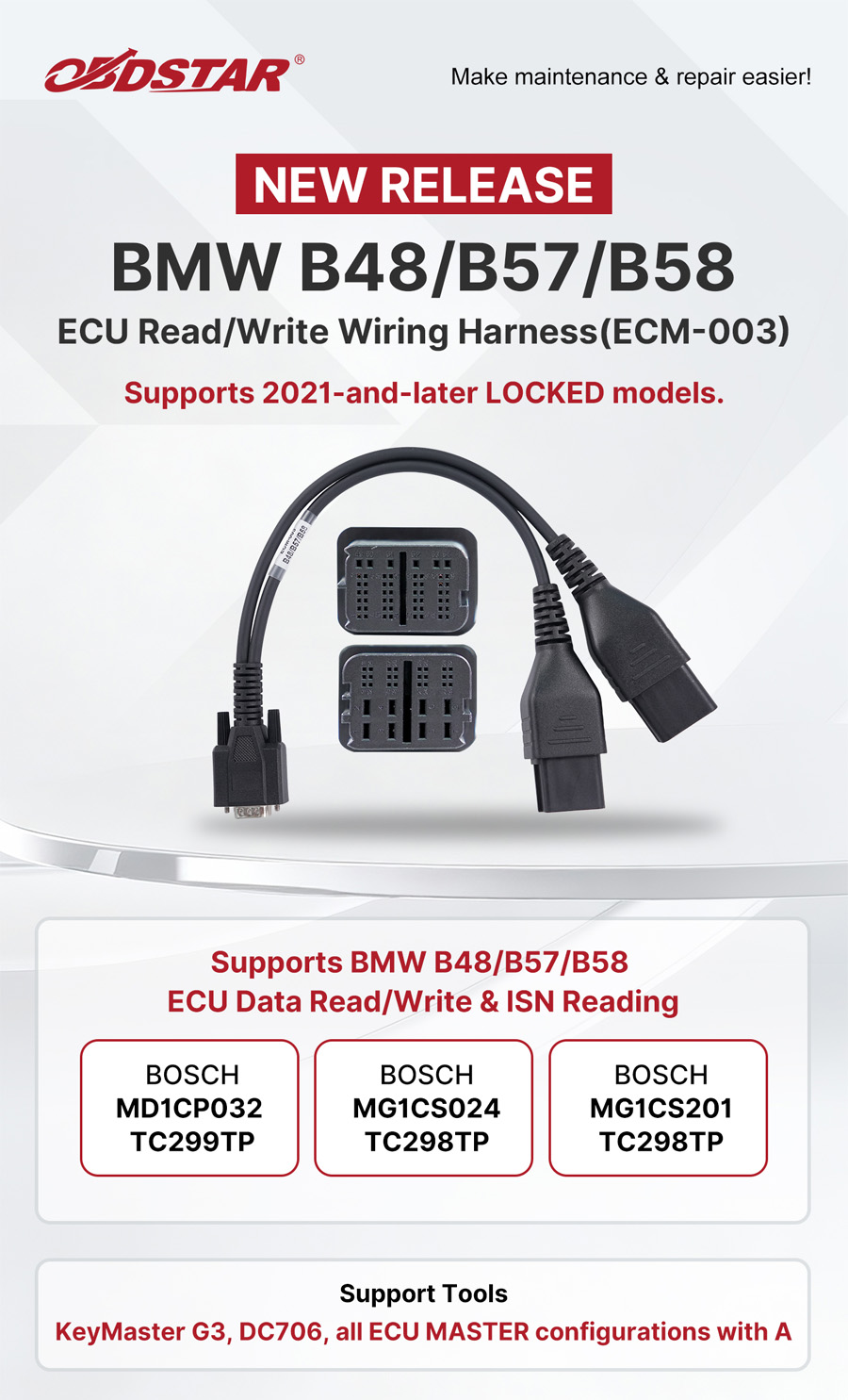 OBDSTAR for BMW B48/B57/B58 ECU Read/Write Wiring Harness(ECM-003)-AutoOBD2